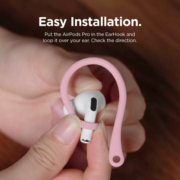 elago Ear Hooks Designed for AirPods Pro 2nd gen AirPods Pro Designed for AirPods 3  2  1 Earbuds Accessories AntiSlip Ergonomic Design Comfortable Fit Lovely Pink US Patent RegisteredLovely Pink