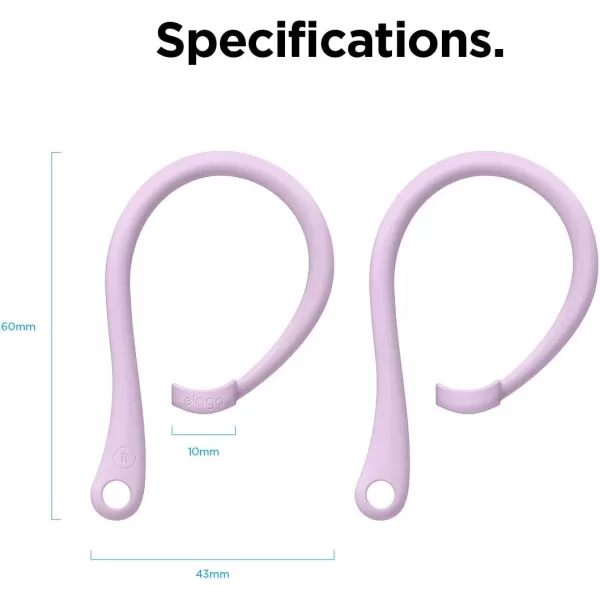 elago Ear Hooks Designed for AirPods Pro 2nd gen AirPods Pro Designed for AirPods 3  2  1 Earbuds Accessories AntiSlip Ergonomic Design Comfortable Fit Lovely Pink US Patent RegisteredLavender