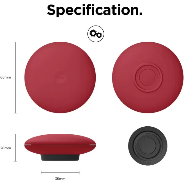 elago Ellipse Silicone Diffuser English Lavender Red  Multipurpose Air Fresheners Fragrance Control Reusable Gel Pad Stand Glass DropperRed