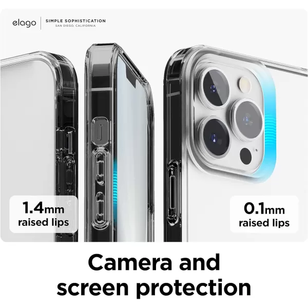 elago Hybrid Clear Case Compatible with iPhone 15 Case 61 Military Grade Drop Protection PC  TPU Hybrid Technology Reduced Yellowing Crystal Clear Full Body Protection TransparentBlack