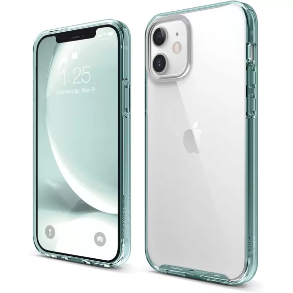 elago Hybrid Clear Case Compatible with iPhone 15 Case 61 Military Grade Drop Protection PC  TPU Hybrid Technology Reduced Yellowing Crystal Clear Full Body Protection TransparentMint