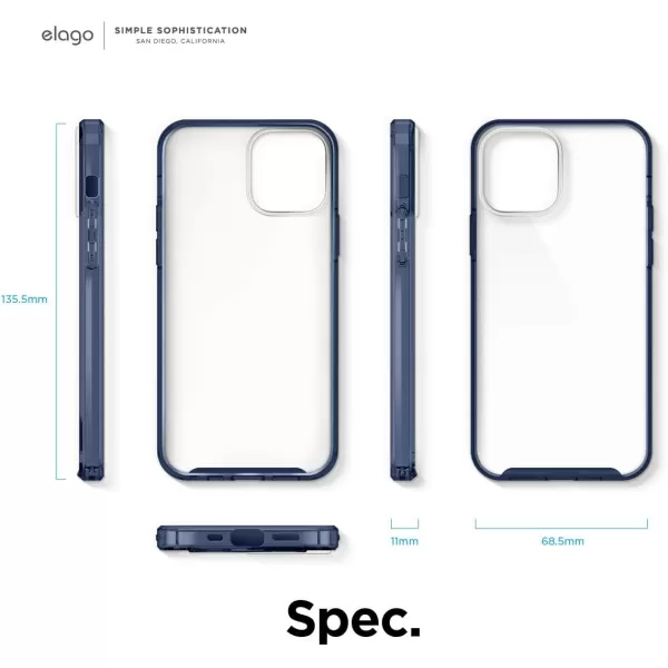 elago Hybrid Clear Case Compatible with iPhone 15 Case 61 Military Grade Drop Protection PC  TPU Hybrid Technology Reduced Yellowing Crystal Clear Full Body Protection TransparentPacific Blue