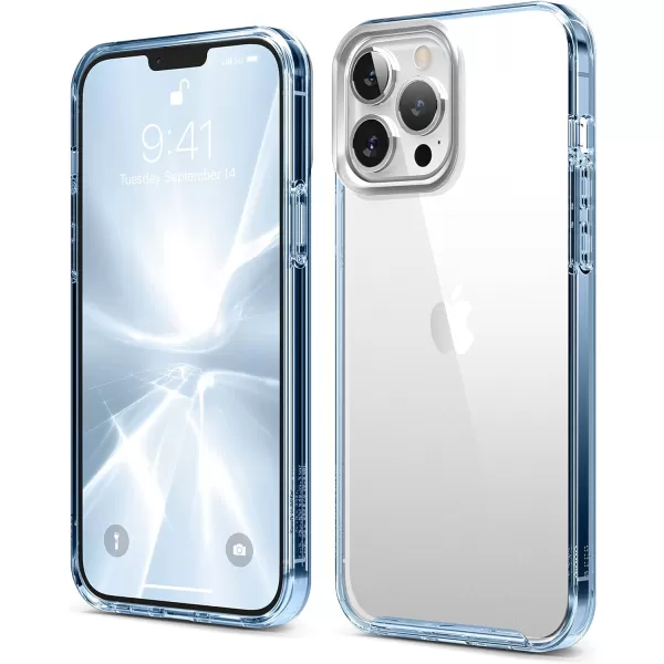 elago Hybrid Clear Case Compatible with iPhone 15 Case 61 Military Grade Drop Protection PC  TPU Hybrid Technology Reduced Yellowing Crystal Clear Full Body Protection TransparentSierra Blue