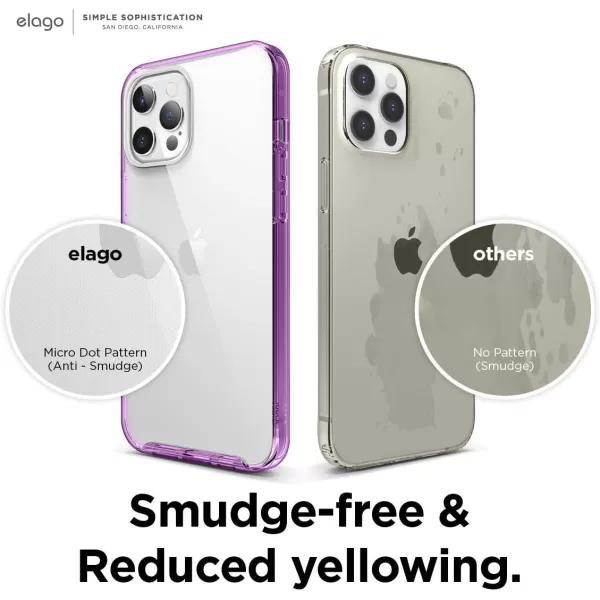 elago Hybrid Clear Case Compatible with iPhone 15 Case 61 Military Grade Drop Protection PC  TPU Hybrid Technology Reduced Yellowing Crystal Clear Full Body Protection TransparentLavender