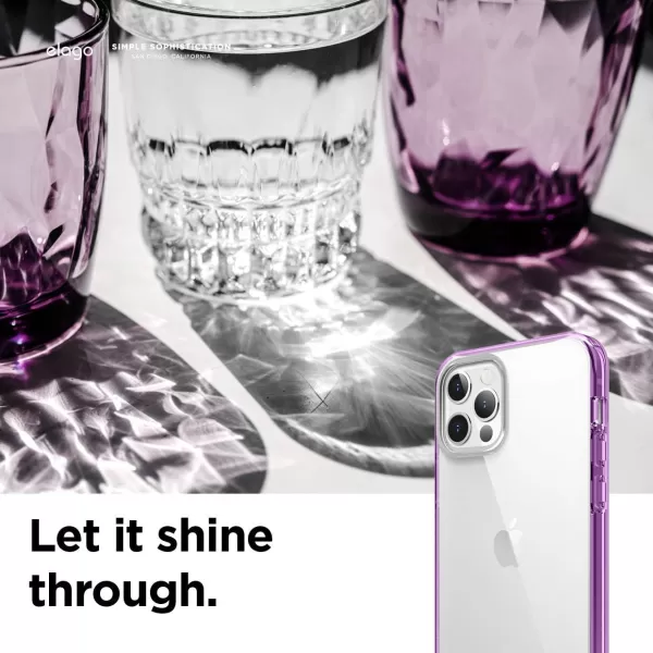 elago Hybrid Clear Case Compatible with iPhone 15 Case 61 Military Grade Drop Protection PC  TPU Hybrid Technology Reduced Yellowing Crystal Clear Full Body Protection TransparentLavender