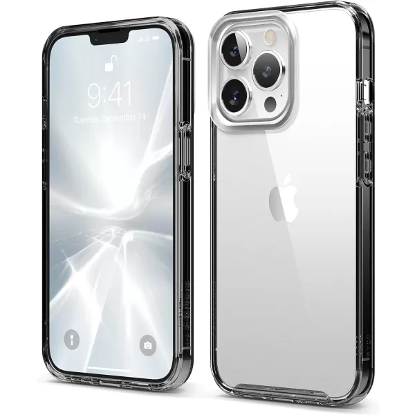 elago Hybrid Clear Case Compatible with iPhone 15 Case 61 Military Grade Drop Protection PC  TPU Hybrid Technology Reduced Yellowing Crystal Clear Full Body Protection TransparentBlack