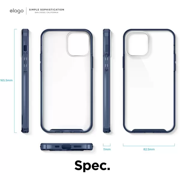 elago Hybrid Clear Case Compatible with iPhone 15 Case 61 Military Grade Drop Protection PC  TPU Hybrid Technology Reduced Yellowing Crystal Clear Full Body Protection TransparentPacific Blue