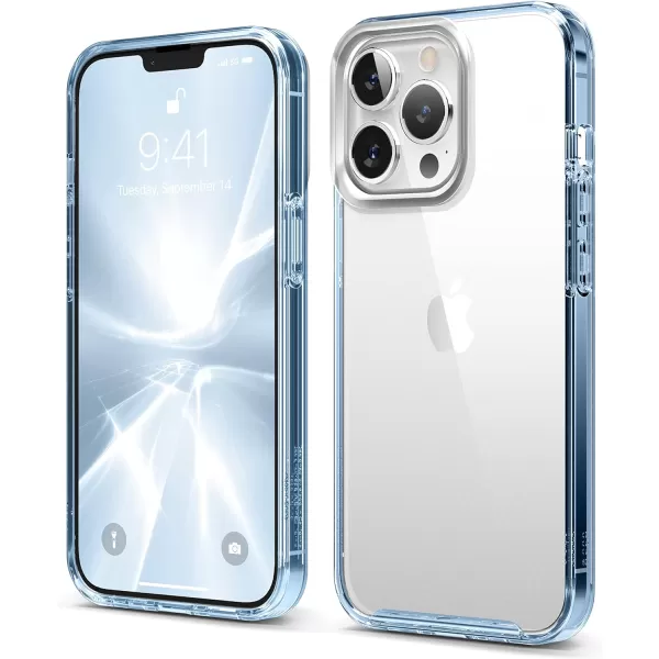 elago Hybrid Clear Case Compatible with iPhone 15 Case 61 Military Grade Drop Protection PC  TPU Hybrid Technology Reduced Yellowing Crystal Clear Full Body Protection TransparentSierra Blue