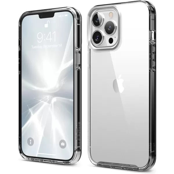 elago Hybrid Clear Case Compatible with iPhone 15 Case 61 Military Grade Drop Protection PC  TPU Hybrid Technology Reduced Yellowing Crystal Clear Full Body Protection TransparentBlack