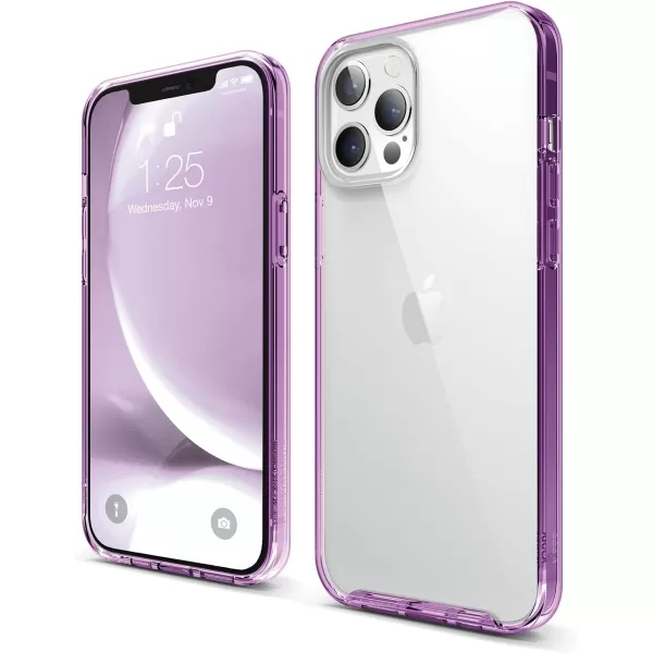 elago Hybrid Clear Case Compatible with iPhone 15 Case 61 Military Grade Drop Protection PC  TPU Hybrid Technology Reduced Yellowing Crystal Clear Full Body Protection TransparentLavender