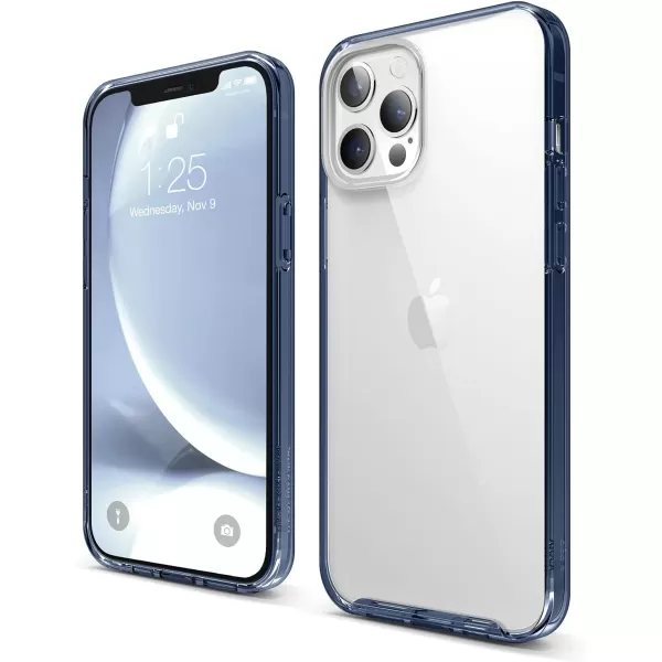 elago Hybrid Clear Case Compatible with iPhone 15 Case 61 Military Grade Drop Protection PC  TPU Hybrid Technology Reduced Yellowing Crystal Clear Full Body Protection TransparentPacific Blue