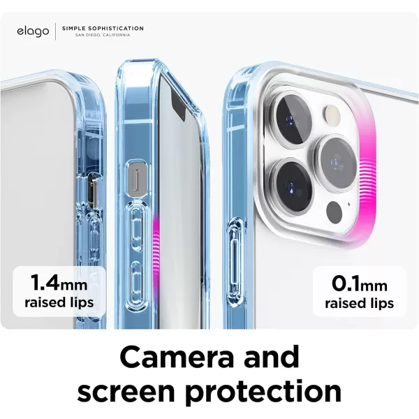 elago Hybrid Clear Case Compatible with iPhone 15 Case 61 Military Grade Drop Protection PC  TPU Hybrid Technology Reduced Yellowing Crystal Clear Full Body Protection TransparentSierra Blue