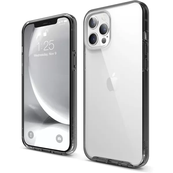 elago Hybrid Clear Case Compatible with iPhone 15 Case 61 Military Grade Drop Protection PC  TPU Hybrid Technology Reduced Yellowing Crystal Clear Full Body Protection TransparentBlack