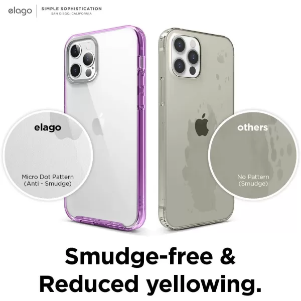 elago Hybrid Clear Case Compatible with iPhone 15 Case 61 Military Grade Drop Protection PC  TPU Hybrid Technology Reduced Yellowing Crystal Clear Full Body Protection TransparentLavender