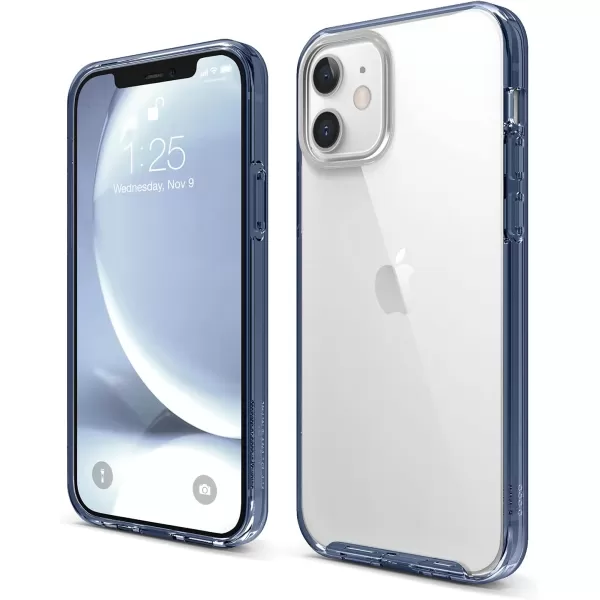 elago Hybrid Clear Case Compatible with iPhone 15 Case 61 Military Grade Drop Protection PC  TPU Hybrid Technology Reduced Yellowing Crystal Clear Full Body Protection TransparentPacific Blue