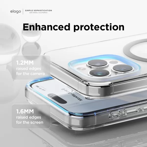 elago Magnetic Hybrid Clear Case Compatible with iPhone 15 Plus Case Compatible with MagSafe 67 US Military Grade Drop Protection PC  TPU Hybrid Technology Reduced Yellowing WhiteMedium Grey