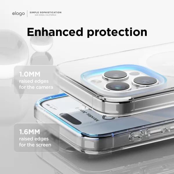 elago Magnetic Hybrid Clear Case Compatible with iPhone 15 Plus Case Compatible with MagSafe 67 US Military Grade Drop Protection PC  TPU Hybrid Technology Reduced Yellowing WhiteWhite