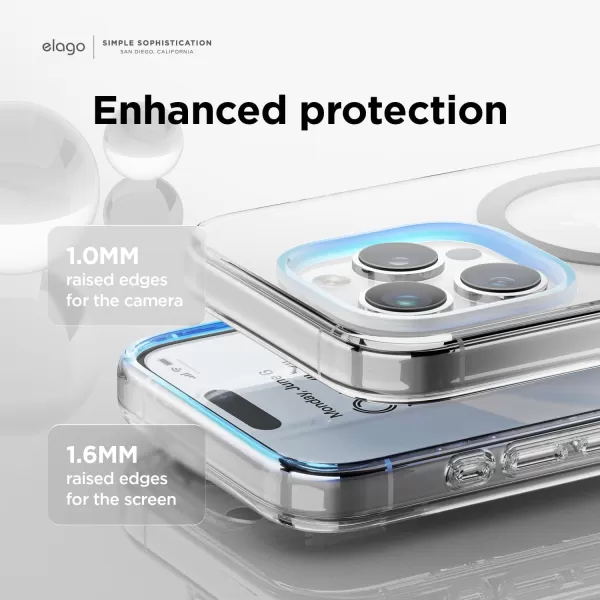 elago Magnetic Hybrid Clear Case Compatible with iPhone 15 Plus Case Compatible with MagSafe 67 US Military Grade Drop Protection PC  TPU Hybrid Technology Reduced Yellowing WhiteMedium Grey