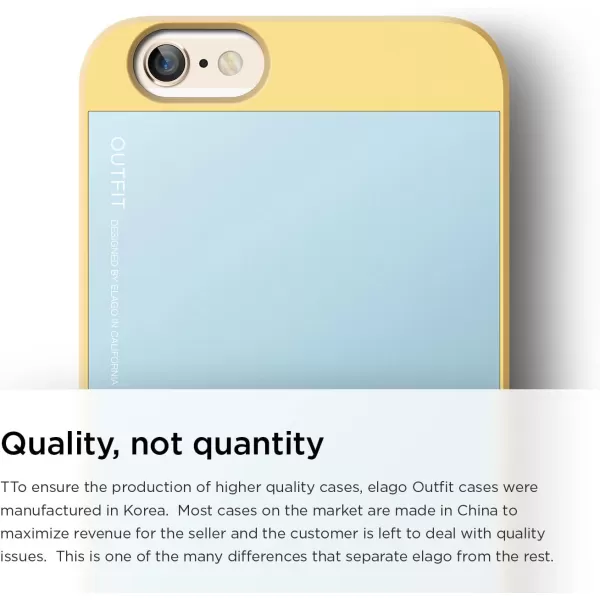 elago Outfit Aluminum and Polycarbonate Dual Case for The iPhone 66S Plus 55inch  HD Professional Screen Film Included  Full Retail Packaging Creamy YellowCotton Candy BlueCreamy Yellow  Cotton Candy Blue