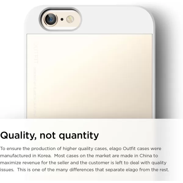 elago Outfit Aluminum and Polycarbonate Dual Case for The iPhone 66S Plus 55inch  HD Professional Screen Film Included  Full Retail Packaging Creamy YellowCotton Candy BlueWhite  Champagne Gold