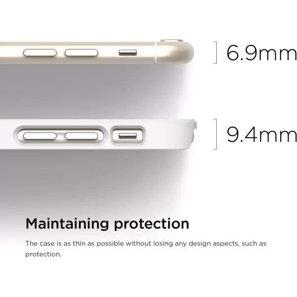 elago Outfit Aluminum and Polycarbonate Dual Case for The iPhone 66S Plus 55inch  HD Professional Screen Film Included  Full Retail Packaging Creamy YellowCotton Candy BlueWhite  Champagne Gold