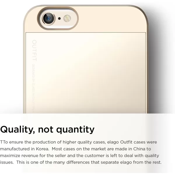 elago Outfit Aluminum and Polycarbonate Dual Case for The iPhone 66S Plus 55inch  HD Professional Screen Film Included  Full Retail Packaging Creamy YellowCotton Candy BlueChampagne Gold  Champagne Gold