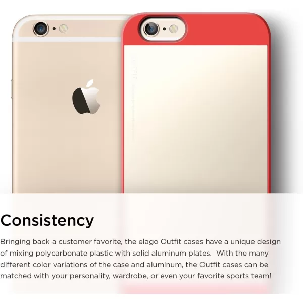 elago Outfit Aluminum and Polycarbonate Dual Case for The iPhone 66S Plus 55inch  HD Professional Screen Film Included  Full Retail Packaging Creamy YellowCotton Candy BlueExtreme Red  Champagne Gold