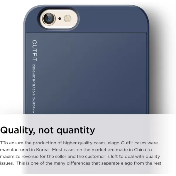 elago Outfit Aluminum and Polycarbonate Dual Case for The iPhone 66S Plus 55inch  HD Professional Screen Film Included  Full Retail Packaging Creamy YellowCotton Candy BlueJean Indigo  Jean Indigo