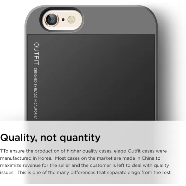 elago Outfit Aluminum and Polycarbonate Dual Case for The iPhone 66S Plus 55inch  HD Professional Screen Film Included  Full Retail Packaging Creamy YellowCotton Candy BlueDark Gray  Black