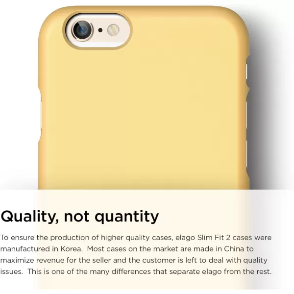 elago Slimfit2 Case for The iPhone 66S Plus 55inch  HD Professional Screen Film Included  Full Retail Packaging Soft Feel Jean IndigoMatte Creamy Yellow