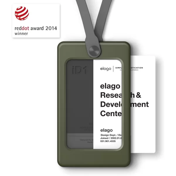 elago iD1 USB ID Card Holder reddot Design Award Winner 2014  Dark Grey USB Flash Drive Not IncludedCamo Green