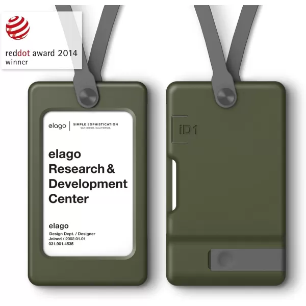 elago iD1 USB ID Card Holder reddot Design Award Winner 2014  Dark Grey USB Flash Drive Not IncludedCamo Green