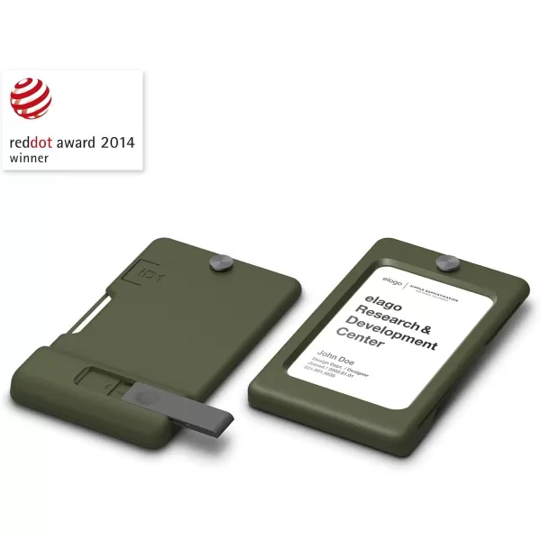 elago iD1 USB ID Card Holder reddot Design Award Winner 2014  Dark Grey USB Flash Drive Not IncludedCamo Green