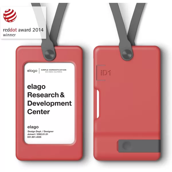 elago iD1 USB ID Card Holder reddot Design Award Winner 2014  Dark Grey USB Flash Drive Not IncludedItalian Rose