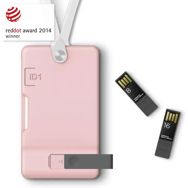 elago iD1 USB ID Card Holder reddot Design Award Winner 2014  Dark Grey USB Flash Drive Not IncludedLovely Pink