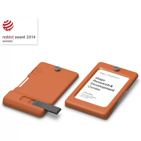 elago iD1 USB ID Card Holder reddot Design Award Winner 2014  Dark Grey USB Flash Drive Not IncludedOrange