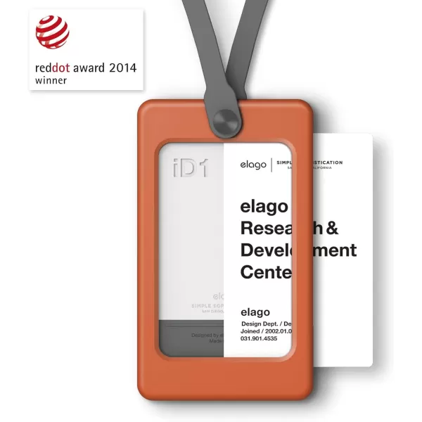 elago iD1 USB ID Card Holder reddot Design Award Winner 2014  Dark Grey USB Flash Drive Not IncludedOrange