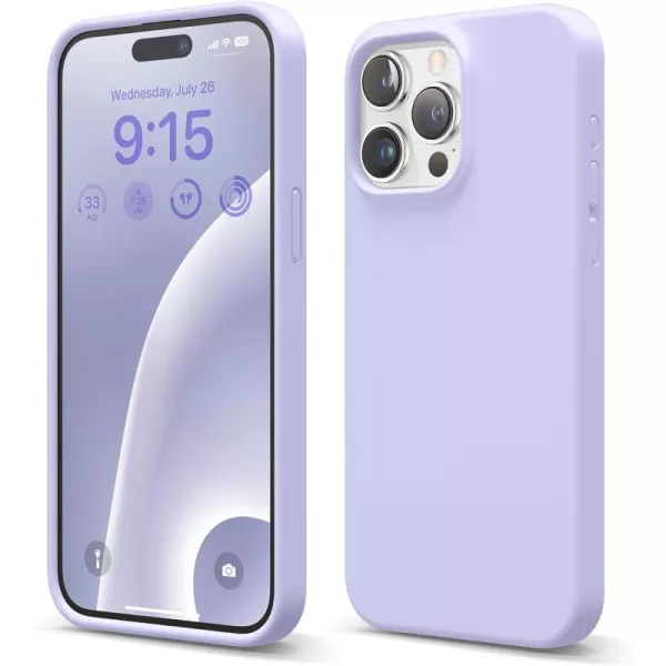 elago Compatible with iPhone 15 Pro Max Case Liquid Silicone Case Full Body Protective Cover Shockproof Slim Phone Case AntiScratch Soft Microfiber Lining 67 inch Sky BluePurple