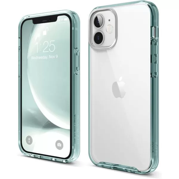 elago Hybrid Clear Case Compatible with iPhone 15 Case 61 Military Grade Drop Protection PC  TPU Hybrid Technology Reduced Yellowing Crystal Clear Full Body Protection TransparentMint