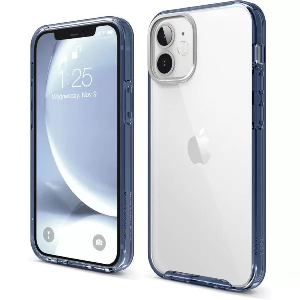 elago Hybrid Clear Case Compatible with iPhone 15 Case 61 Military Grade Drop Protection PC  TPU Hybrid Technology Reduced Yellowing Crystal Clear Full Body Protection TransparentPacific Blue