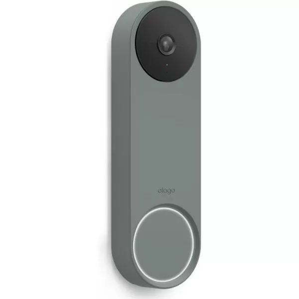 elago Silicone Case Designed for Google Nest Hello Video Doorbell 2021 Battery Model  Weather and UV Resistant Perfect Color Match Clean Finish NOT Compatible with Wired Model AshIvy