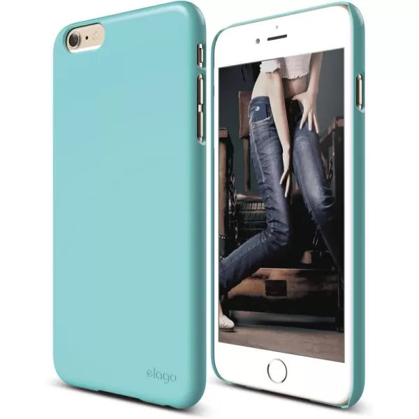 elago Slimfit2 Case for The iPhone 66S Plus 55inch  HD Professional Screen Film Included  Full Retail Packaging Soft Feel Jean IndigoCoral Blue