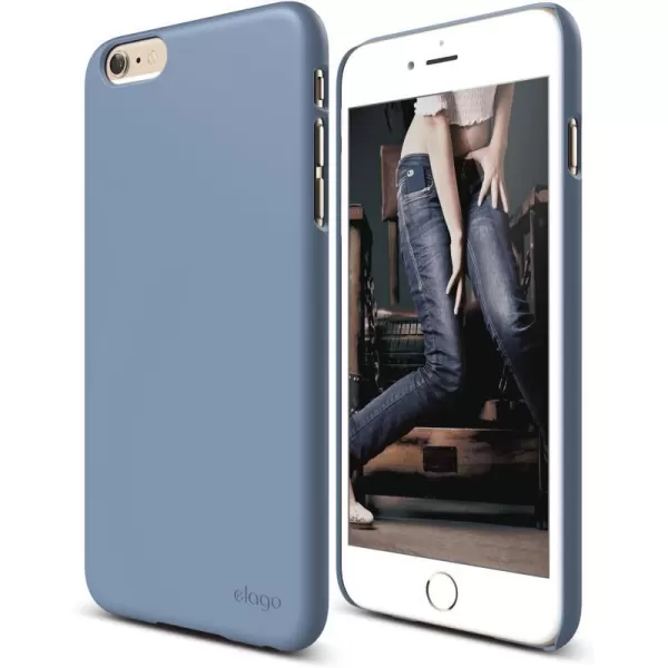 elago Slimfit2 Case for The iPhone 66S Plus 55inch  HD Professional Screen Film Included  Full Retail Packaging Soft Feel Jean IndigoRoyal Blue