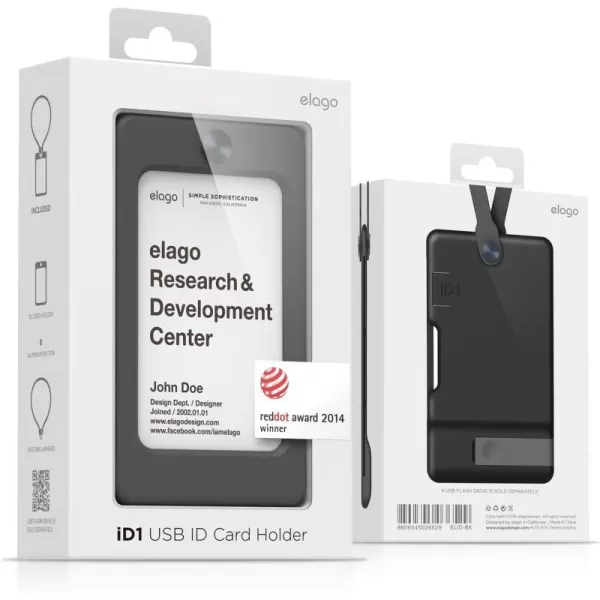 elago iD1 USB ID Card Holder reddot Design Award Winner 2014  Dark Grey USB Flash Drive Not IncludedDark Grey