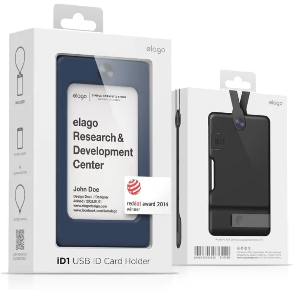 elago iD1 USB ID Card Holder reddot Design Award Winner 2014  Dark Grey USB Flash Drive Not IncludedJean Indigo