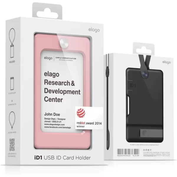 elago iD1 USB ID Card Holder reddot Design Award Winner 2014  Dark Grey USB Flash Drive Not IncludedLovely Pink