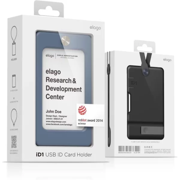 elago iD1 USB ID Card Holder reddot Design Award Winner 2014  Dark Grey USB Flash Drive Not IncludedRoyal Blue