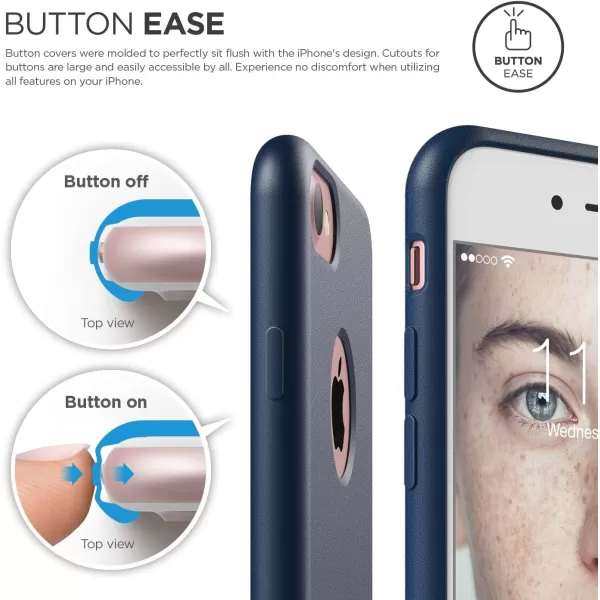 elago iPhone 8  iPhone 7 Case Slim Fit SoftJean Indigo  Robust TPUMinimalisticTrue Fit