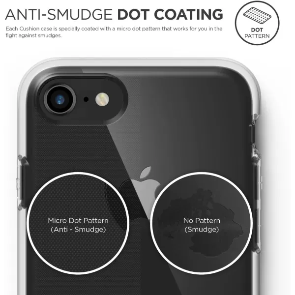 elago iPhone 8  iPhone 7 case Cushion  Anti Smudge Dot CoatingRobust TPUShock AbsorbingClear Protective Case