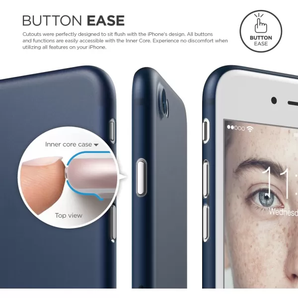 elago iPhone 8 Case Inner CoreJean Indigo  Device Fitting TestedMinimalisticScratch Protection OnlyTrue Fit  for iPhone 8